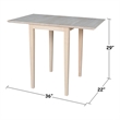 International Concepts Solid Wood Drop Leaf Casual Dining Table - Unfinished