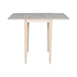 International Concepts Solid Wood Drop Leaf Casual Dining Table - Unfinished