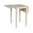 International Concepts Solid Wood Drop Leaf Casual Dining Table - Unfinished