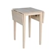 International Concepts Solid Wood Drop Leaf Casual Dining Table - Unfinished