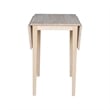 International Concepts Solid Wood Drop Leaf Casual Dining Table - Unfinished