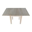 International Concepts Solid Wood Drop Leaf Casual Dining Table - Unfinished