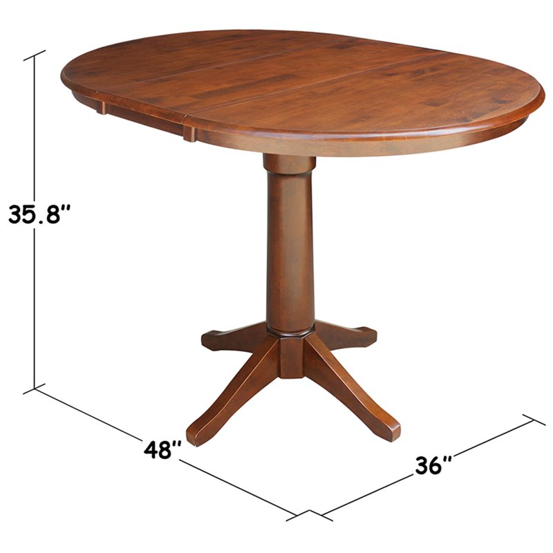 International Concepts Extendable Counter Height Dining Table