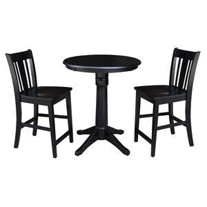 International Concepts 3 Piece 30&quot Round Counter Height Dining Set