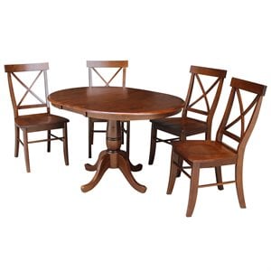 International Concepts 5 Piece Dining Set in Espresso