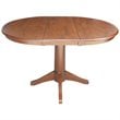 International Concepts 3 Piece Extendable Round Dining Set in Espresso