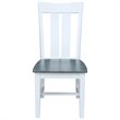International Concepts Ava Solid Wood Dining Side Chair in White (Set of 2)