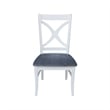 International Concepts Vineyard Solid Wood Dining Side Chair in White (Set of 2)