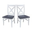 International Concepts Vineyard Solid Wood Dining Side Chair in White (Set of 2)