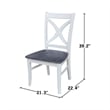 International Concepts Vineyard Solid Wood Dining Side Chair in White (Set of 2)