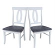 International Concepts Cosmo Verona Wood Dining Chairs in White/Heather Gray
