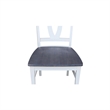 International Concepts Cosmo Verona Wood Dining Chairs in White/Heather Gray