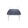 International Concepts Cosmo Roma Solid Wood Dining Chair in White/Heather Gray