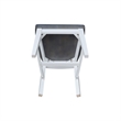 International Concepts Solid Wood Dining Side Chair in White and Gray (Set of 2)