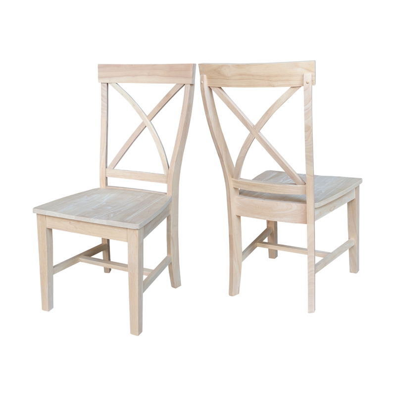 International Concepts Creekside Wood Dining Side Chair (Set of 2) in Unfinished