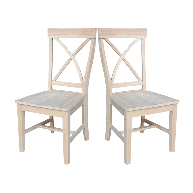 International Concepts Creekside Wood Dining Side Chair (Set of 2) in Unfinished