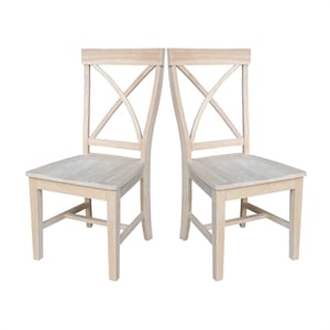 International Concepts Creekside Wood Dining Side Chair (Set of 2) in Unfinished