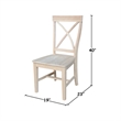International Concepts Creekside Wood Dining Side Chair (Set of 2) in Unfinished