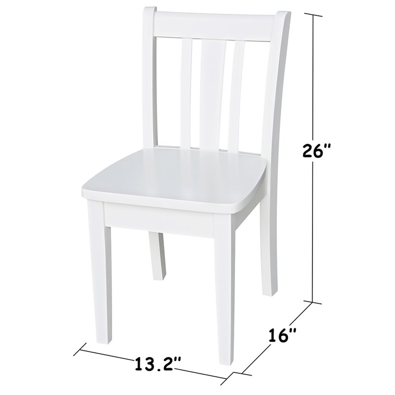 International Concepts San Remo Kids Chair in White (Set of 2)