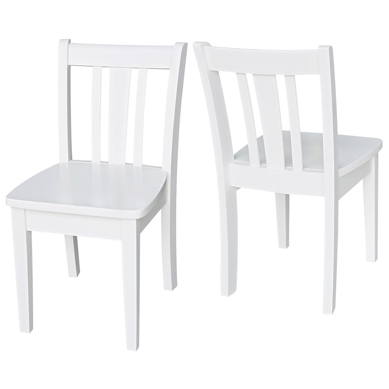 International Concepts San Remo Kids Chair in White (Set of 2)