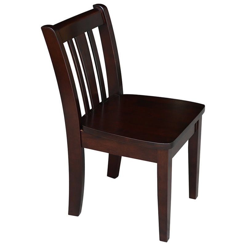 International Concepts San Remo Kids Chair in Rich Mocha (Set of 2)