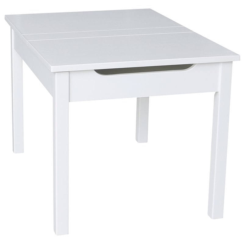 International Concepts Storage Kids Table in White
