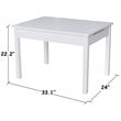 International Concepts Storage Kids Table in White