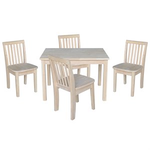 international concepts unfinished kids table and chair set a