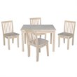 International Concepts 5 Piece Unfinished Kids Table and Chair Set
