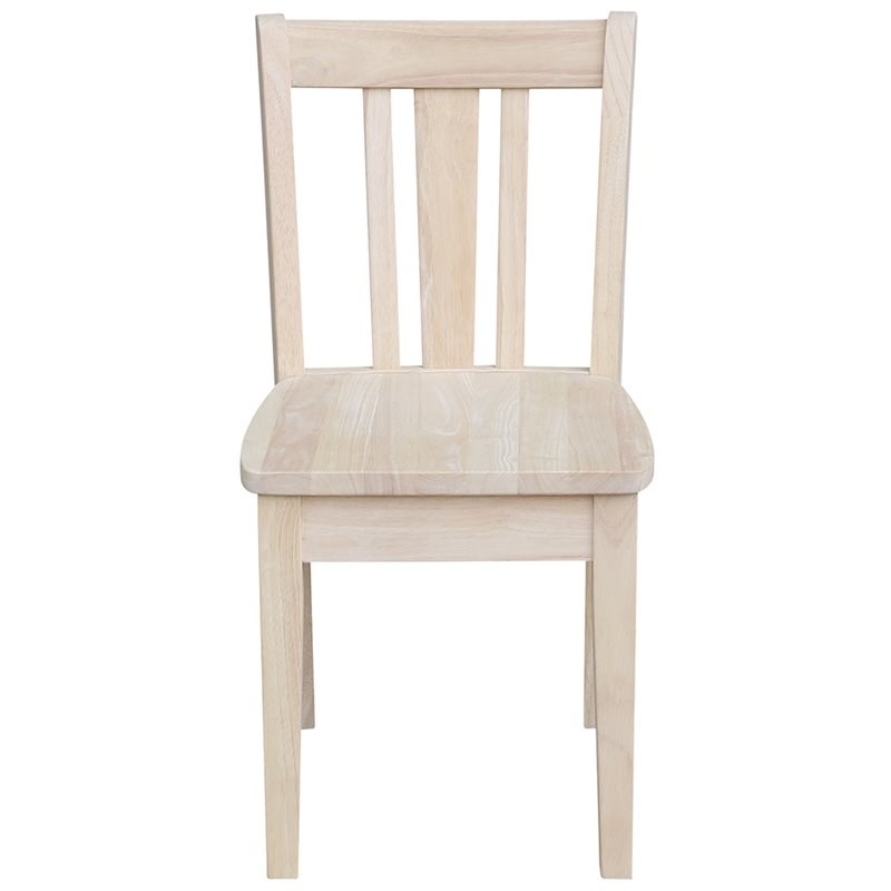 International Concepts 3 Piece Unfinished Kids Table and Chair Set
