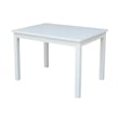 International Concepts 3 Piece Kids Table and Chair Set in White
