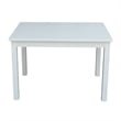 International Concepts 3 Piece Kids Table and Chair Set in White