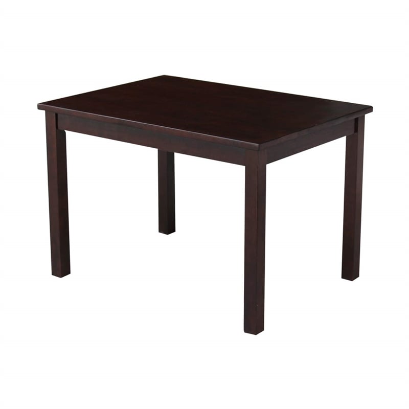 International Concepts 3 Piece Kids Table and Chair Set in Mocha