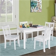 International Concepts 5 Piece Kids Table and Chair Set in White