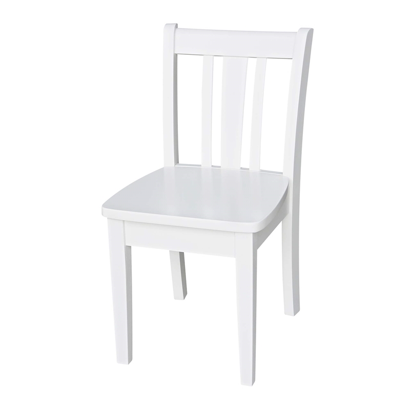 International Concepts 5 Piece Kids Table and Chair Set in White
