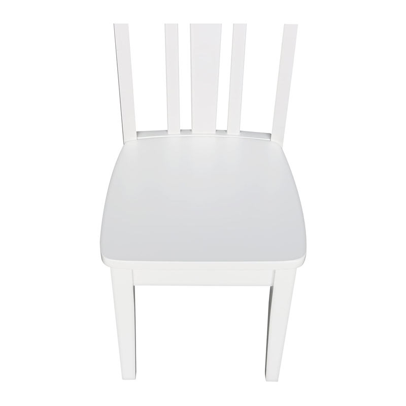 International Concepts 5 Piece Kids Table and Chair Set in White