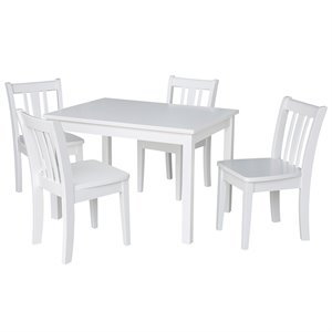 international concepts kids table and chair set in white