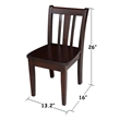 International Concepts 5 Piece Kids Table and Chair Set in Mocha