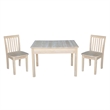 International Concepts 3 Piece Storage Kids Table and Chair Set