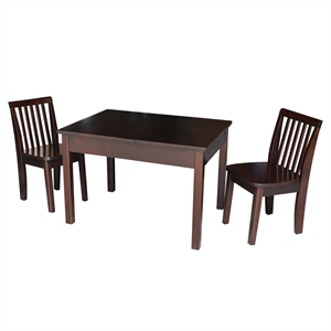 International Concepts 3 Piece Storage Kids Table and Chair Set