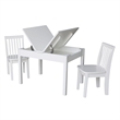 International Concepts 3 Piece Storage Kids Table and Chair Set