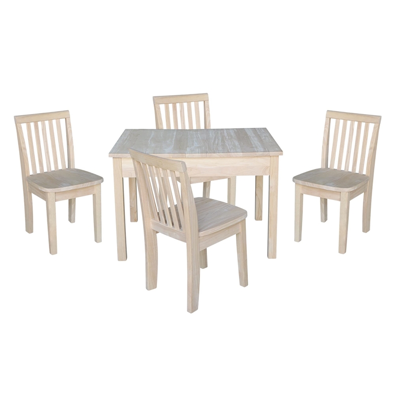 International Concepts 3 Piece Storage Kids Table and Chair Set