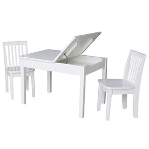 International Concepts 3 Piece Storage Kids Table and Chair Set