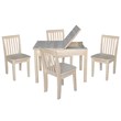 International Concepts 5 Piece Storage Kids Table and Chair Set