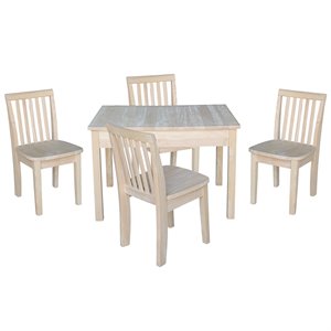 international concepts unfinished storage kids table and chair set a