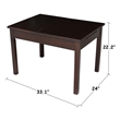 International Concepts 5 Piece Storage Kids Table and Chair Set