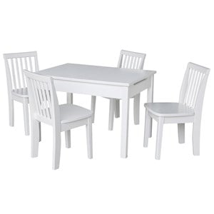 International Concepts 5 Piece Storage Kids Table and Chair Set