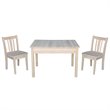 International Concepts 3 Piece Storage Kids Table and Chair Set