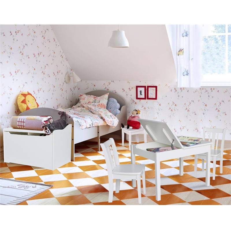 International Concepts 3 Piece Storage Kids Table and Chair Set
