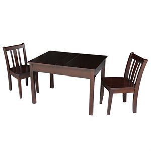 International Concepts 3 Piece Storage Kids Table and Chair Set